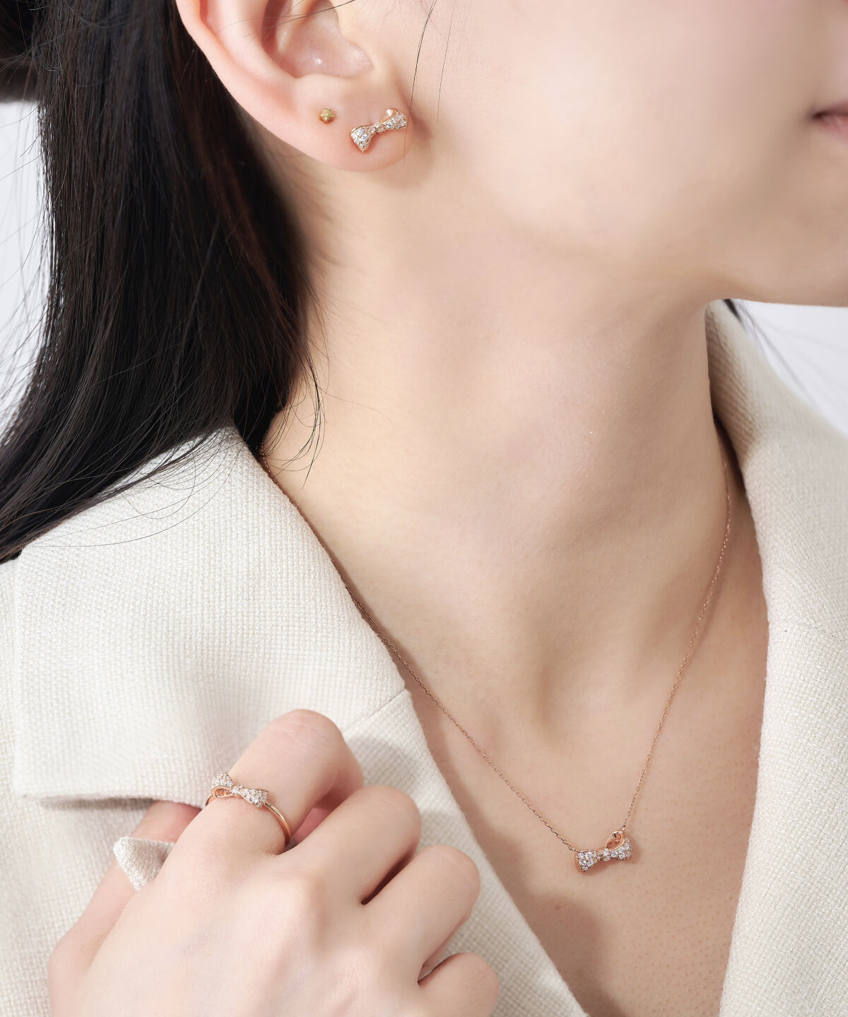 Samantha Tiara「Prismatic Ribbon ピアス」|ピアス|