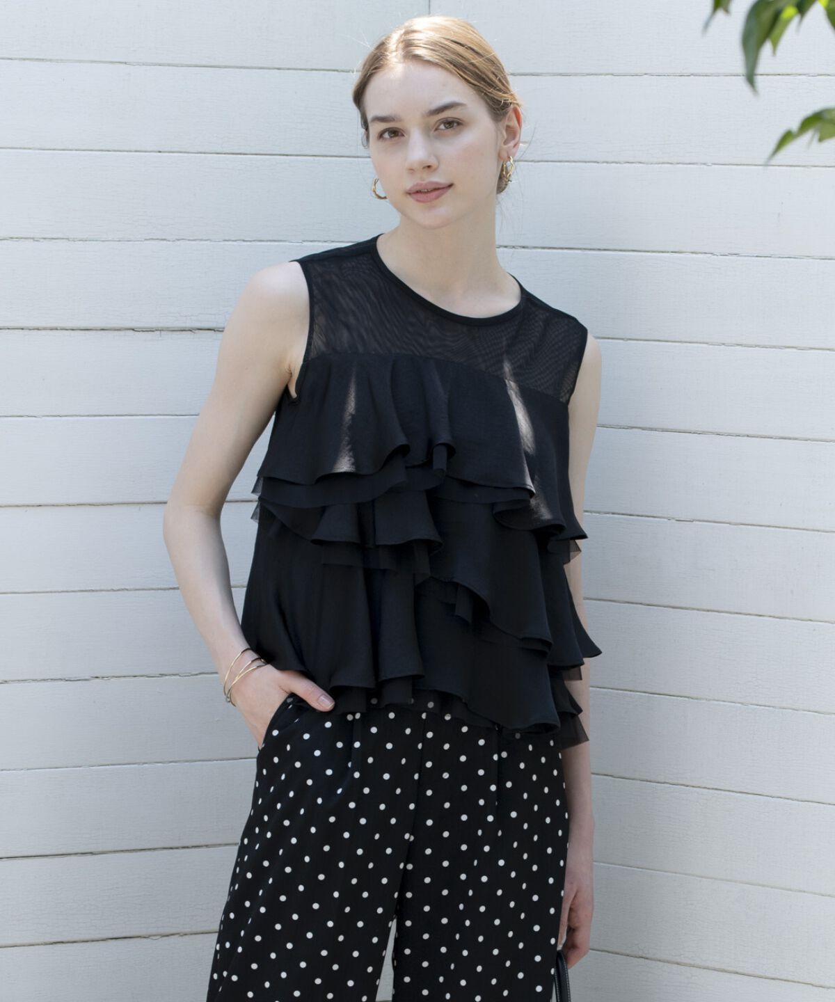 アンドクチュール「ティアードフリルブラウス」|シャツ・ブラウス|