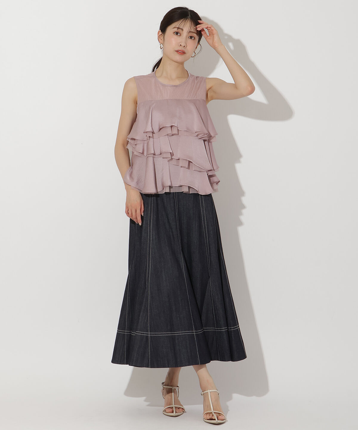 アンドクチュール「ティアードフリルブラウス」|シャツ・ブラウス|