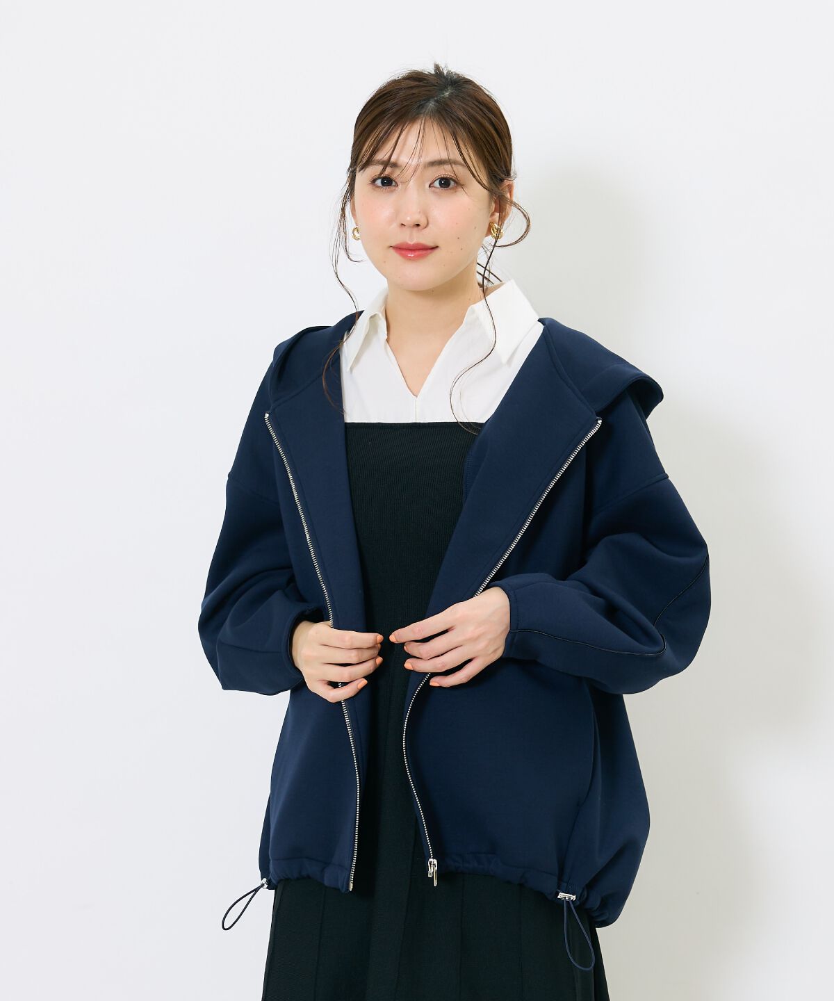 アンドクチュール「ダンボールポンチフーディーブルゾン」|ブルゾン・スタジャン|