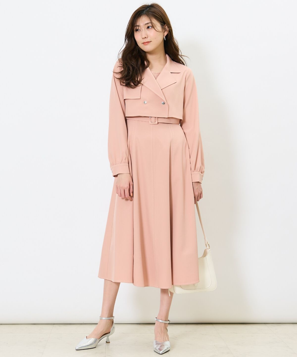 アンドクチュール「トレンチライクアンサンブルワンピース」|ワンピース|オレンジ