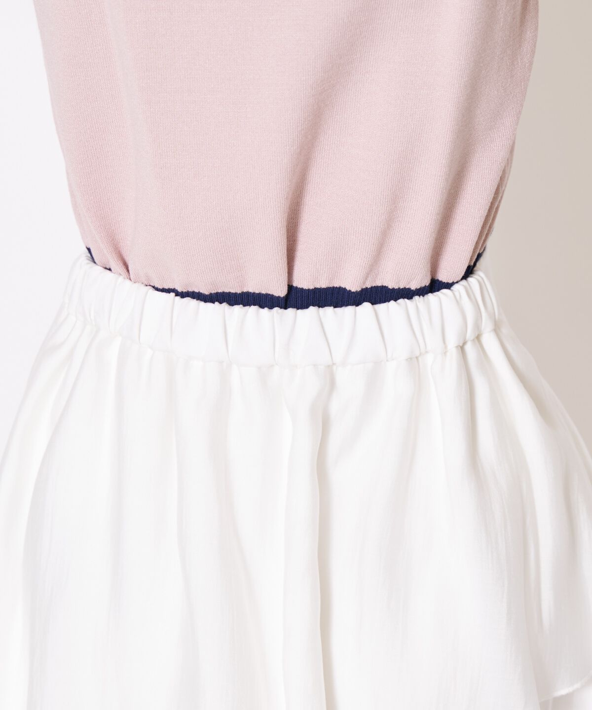 アンドクチュール「アシンメトリーシフォンラッフルスカート」|フレア|