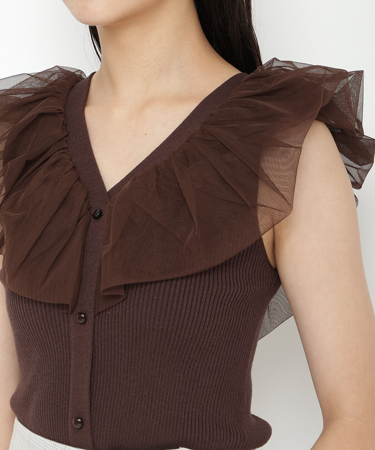 REDYAZEL「チュールドッキングニット」|ニット・セーター|