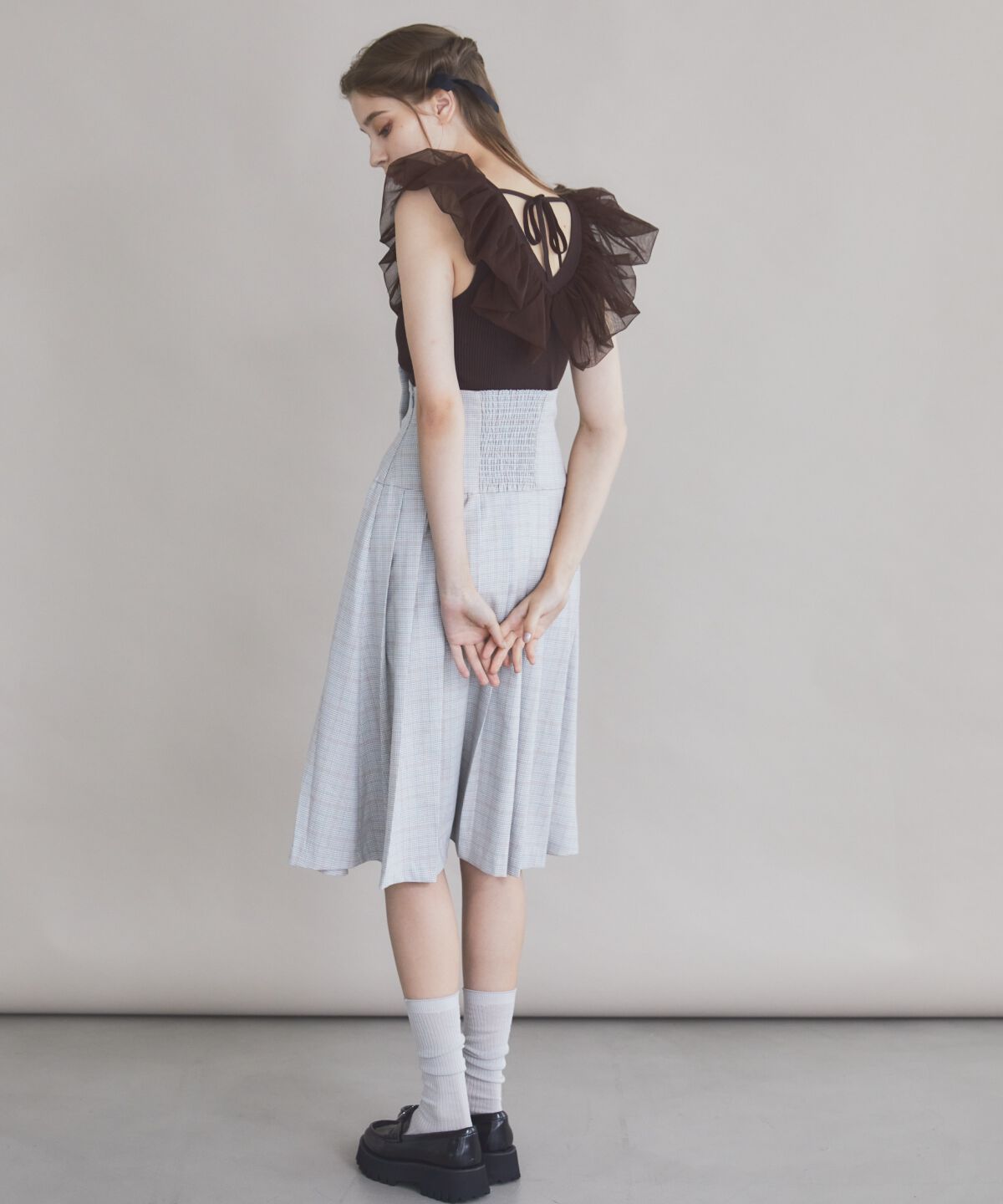 REDYAZEL「チュールドッキングニット」|ニット・セーター|