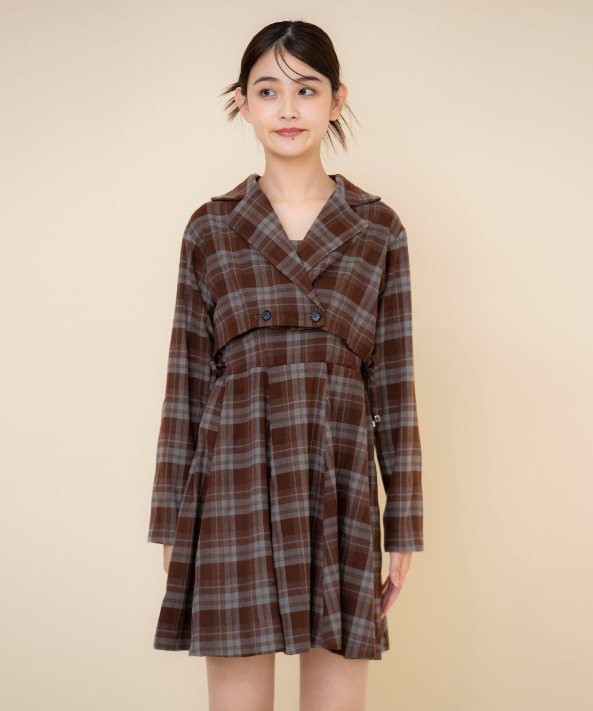 REDYAZEL「チェックショートジャケット」|テーラードジャケット|