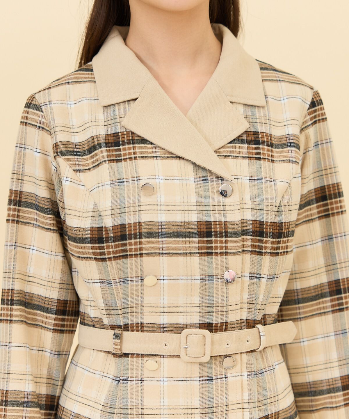 REDYAZEL「チェックダブルミニワンピース」|ワンピース|