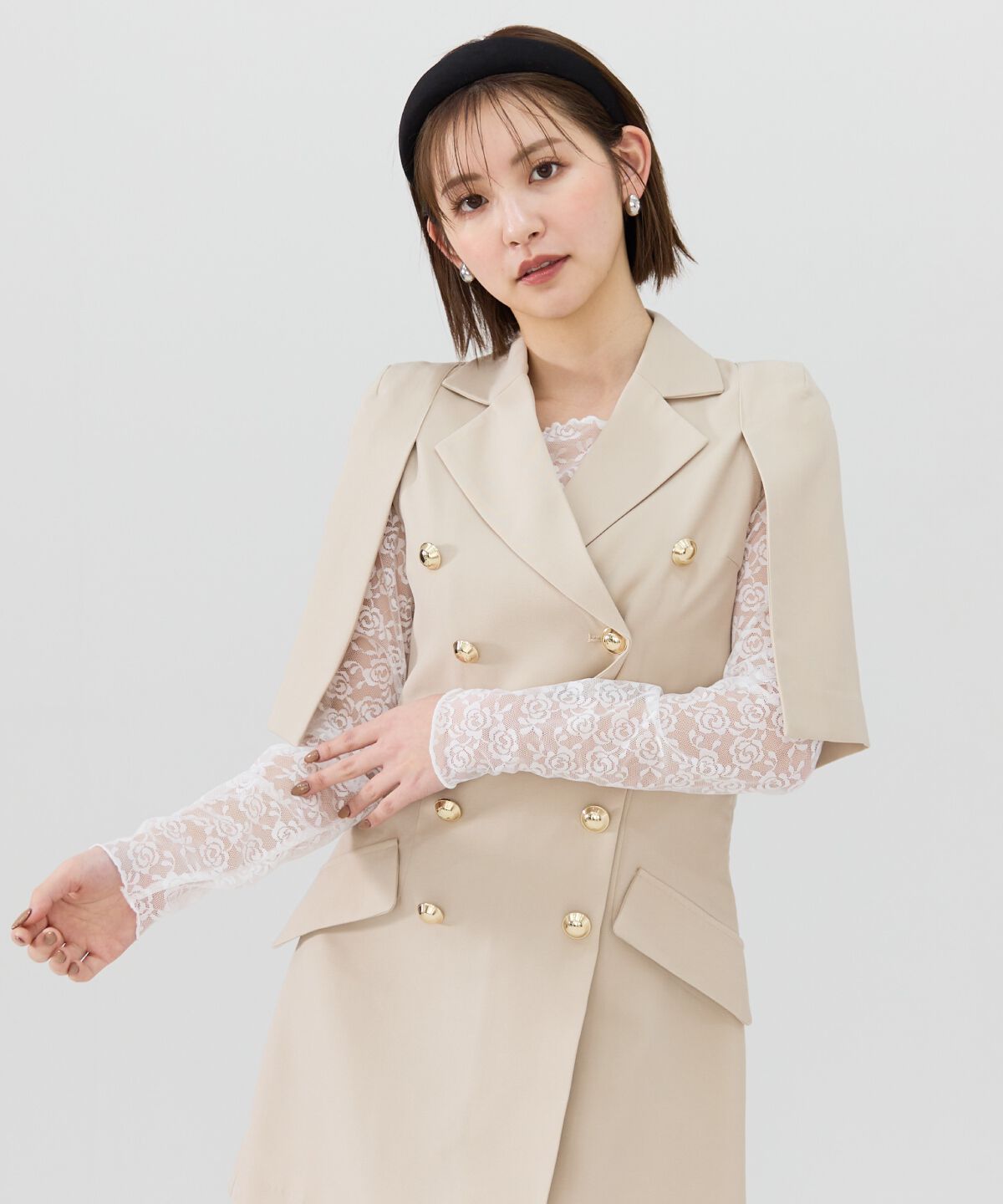 REDYAZEL「ケープデザインショートジャケット」|その他|