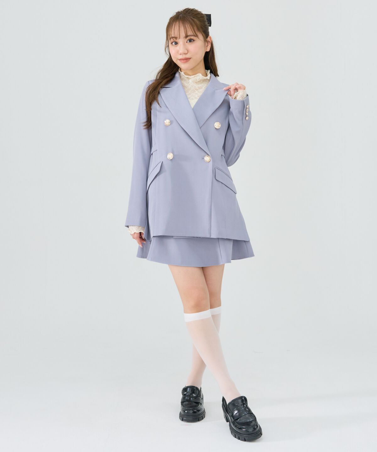 REDYAZEL「サイドベルトダブルジャケット」|テーラードジャケット|