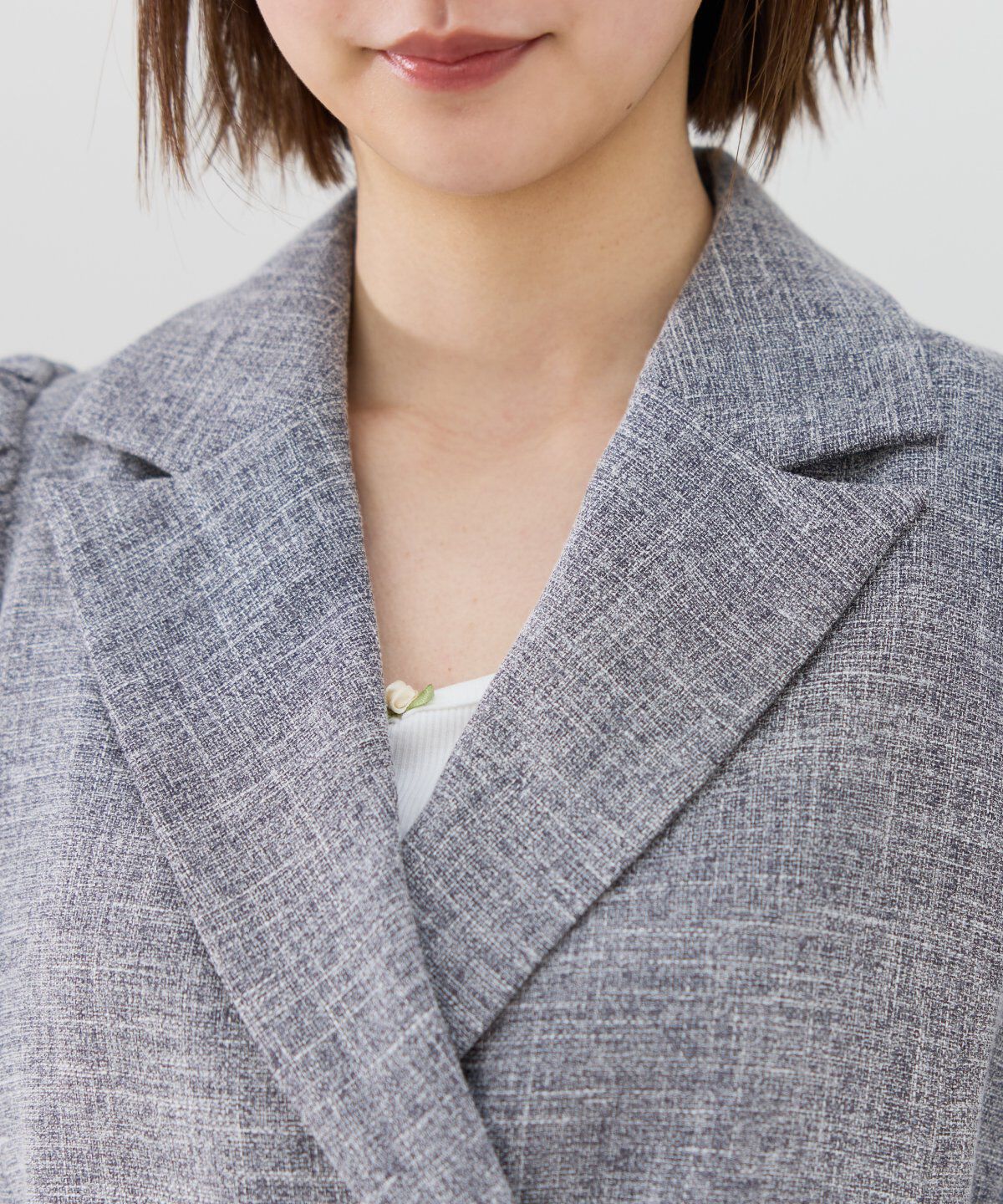 REDYAZEL「サイドレースアップ半袖ショートジャケット」|テーラードジャケット|