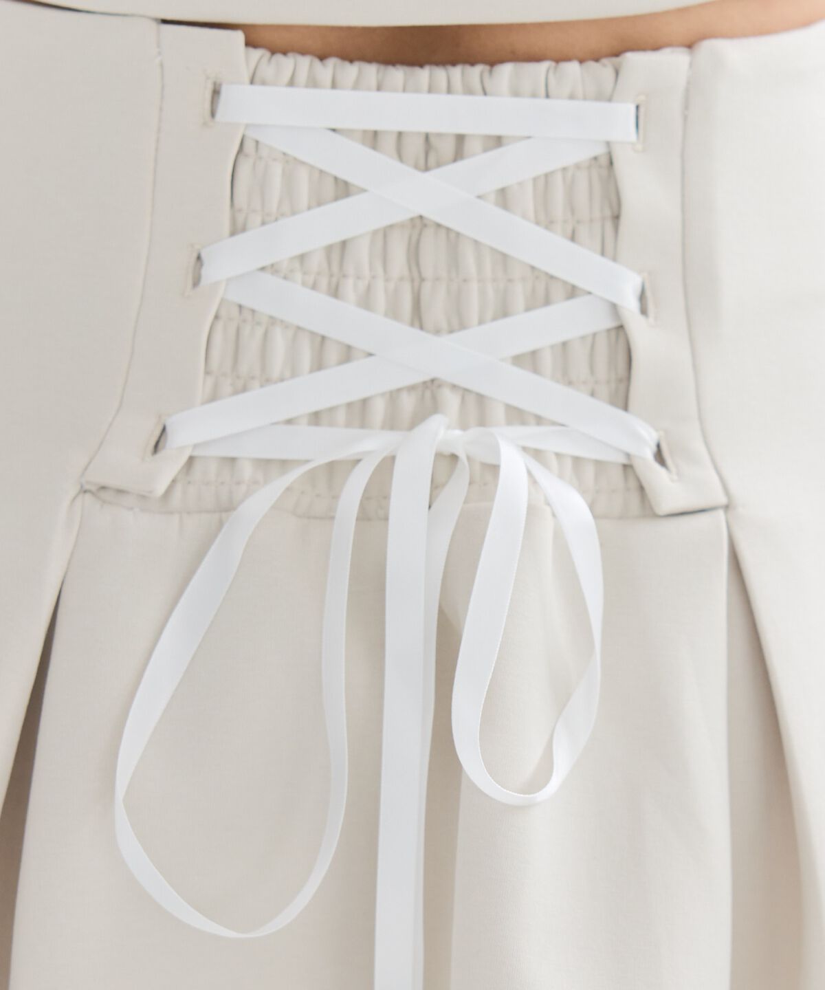 REDYAZEL「レースアップフレアミニスカート」|フレア|