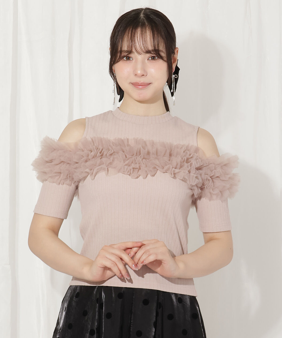 WILLSELECTION「チュールフリルテレコトップス」|Tシャツ・カットソー|