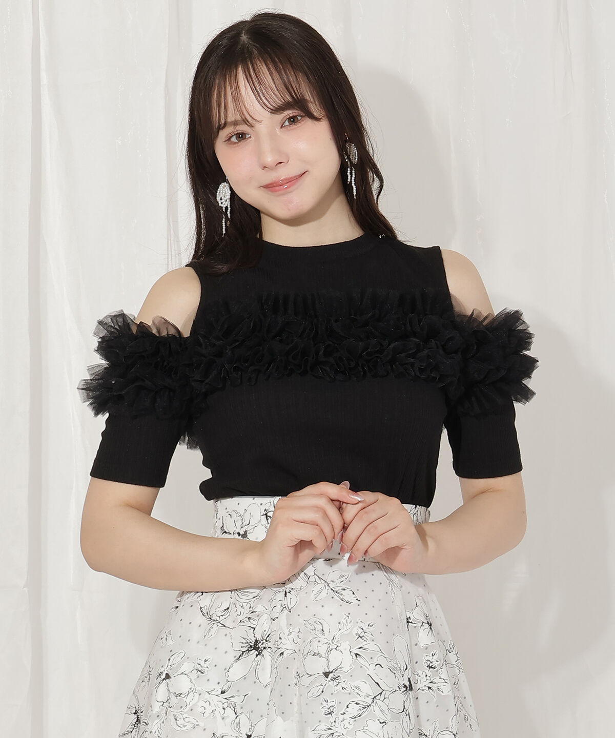 WILLSELECTION「チュールフリルテレコトップス」|Tシャツ・カットソー|