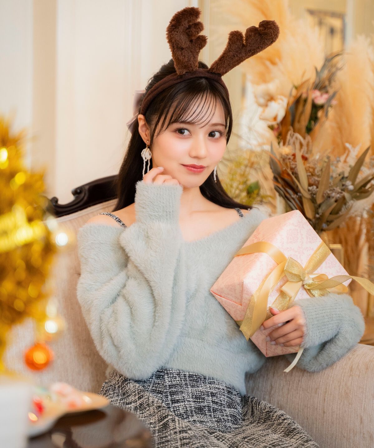 WILLSELECTION「シャギーニット&times;フレアワンピース」|ワンピース|