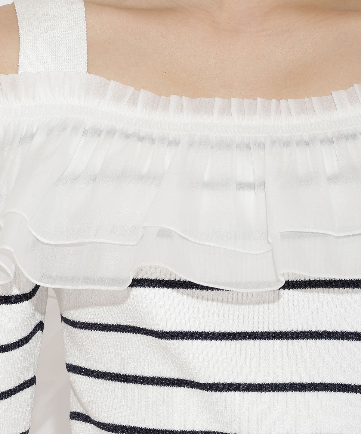 WILLSELECTION「シアーボリュームフリルニットプルオーバー」|ニット・セーター|