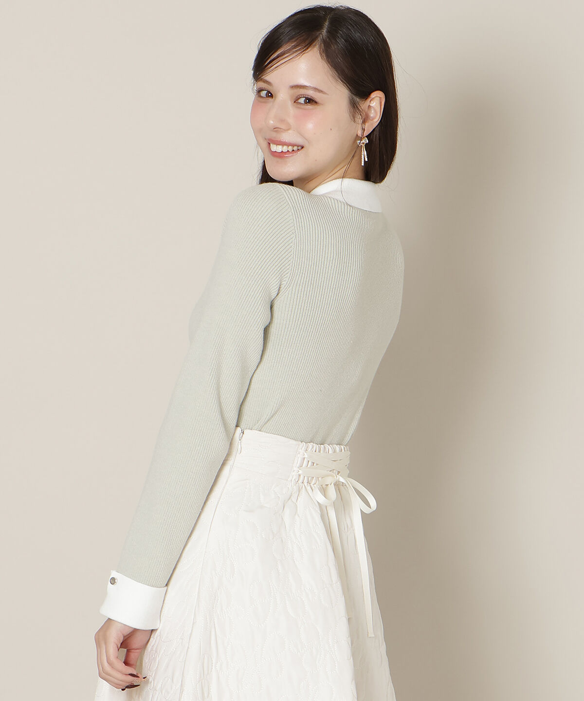 WILLSELECTION「ポロカラーリブニット」|ニット・セーター|