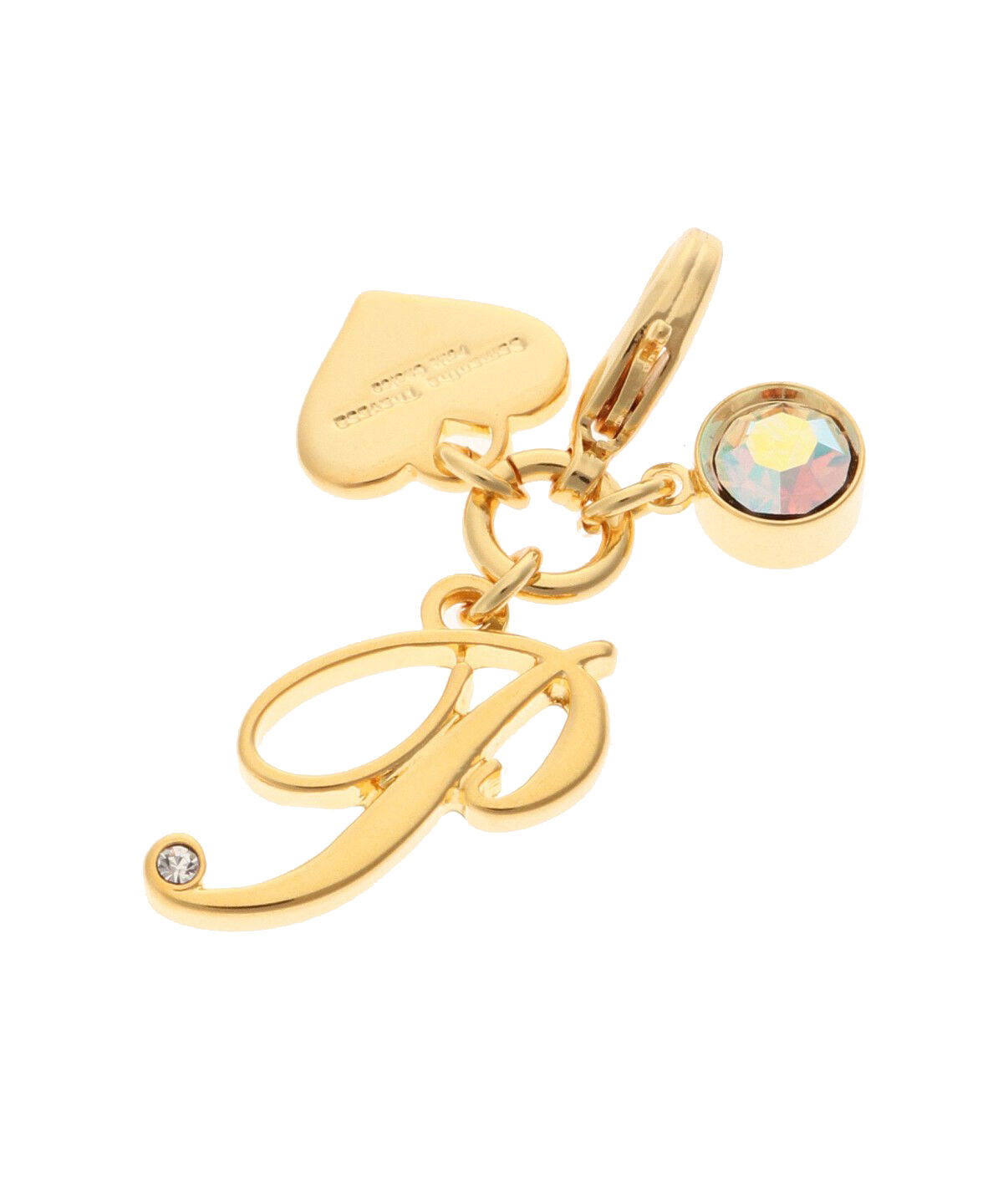 Samantha Thavasa Petit Choice「シンプルイニシャル ファスナーチャーム Ｐ」|チャーム・キーホルダー|ゴールド