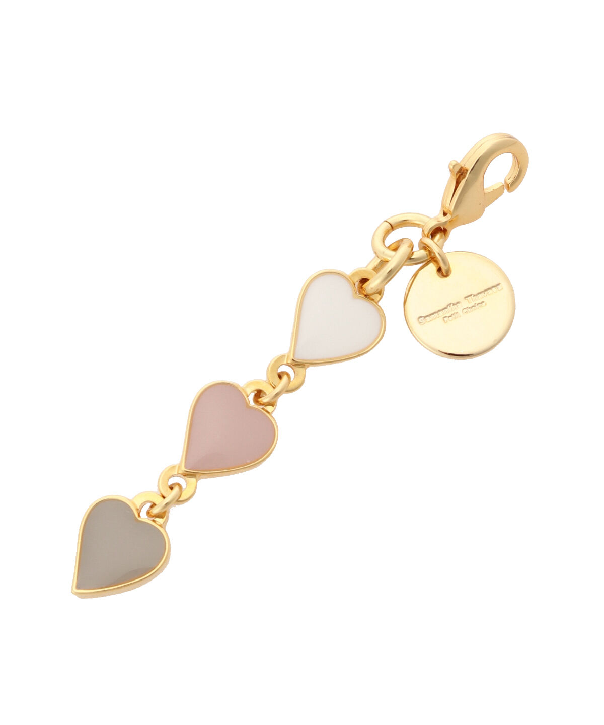 Samantha Thavasa Petit Choice「3連ハートファスナーチャーム」|チャーム・キーホルダー|ホワイト