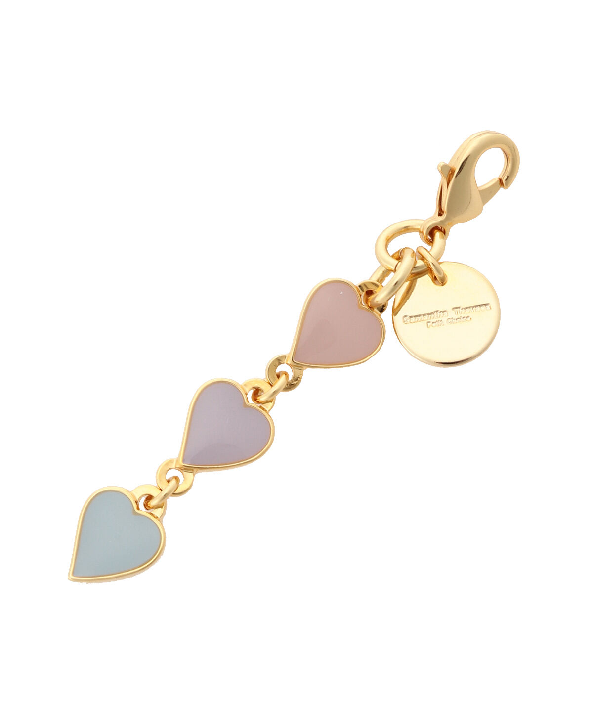 Samantha Thavasa Petit Choice「3連ハートファスナーチャーム」|チャーム・キーホルダー|ピンク