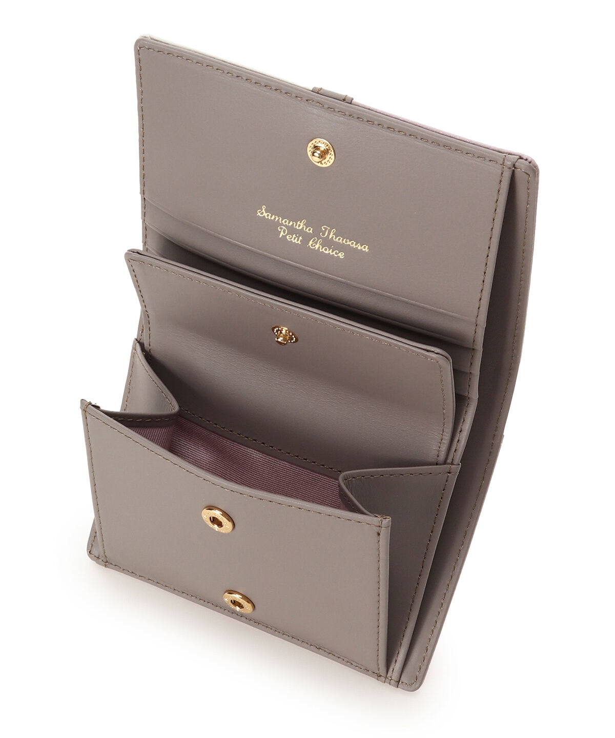 Samantha Thavasa Petit Choice「バイカラーフロントベルト 二つ折り財布」|財布|