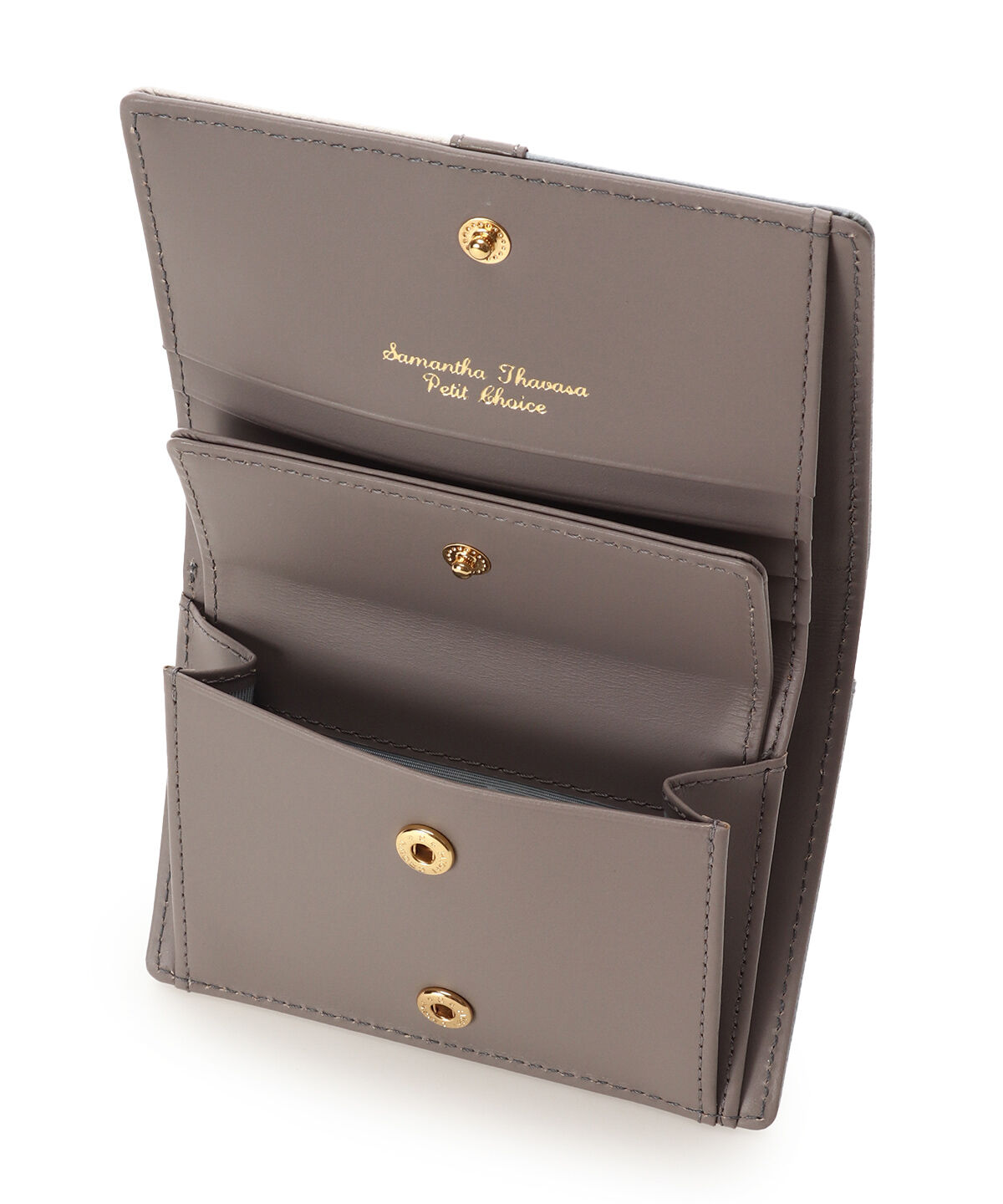 Samantha Thavasa Petit Choice「バイカラーフロントベルト 二つ折り財布」|財布|