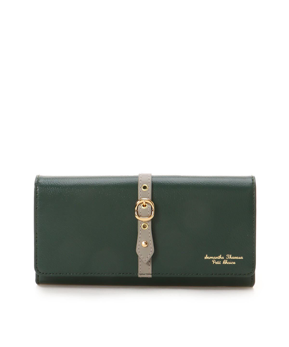 Samantha Thavasa Petit Choice「フロントベルト 長財布」|財布|グリーン