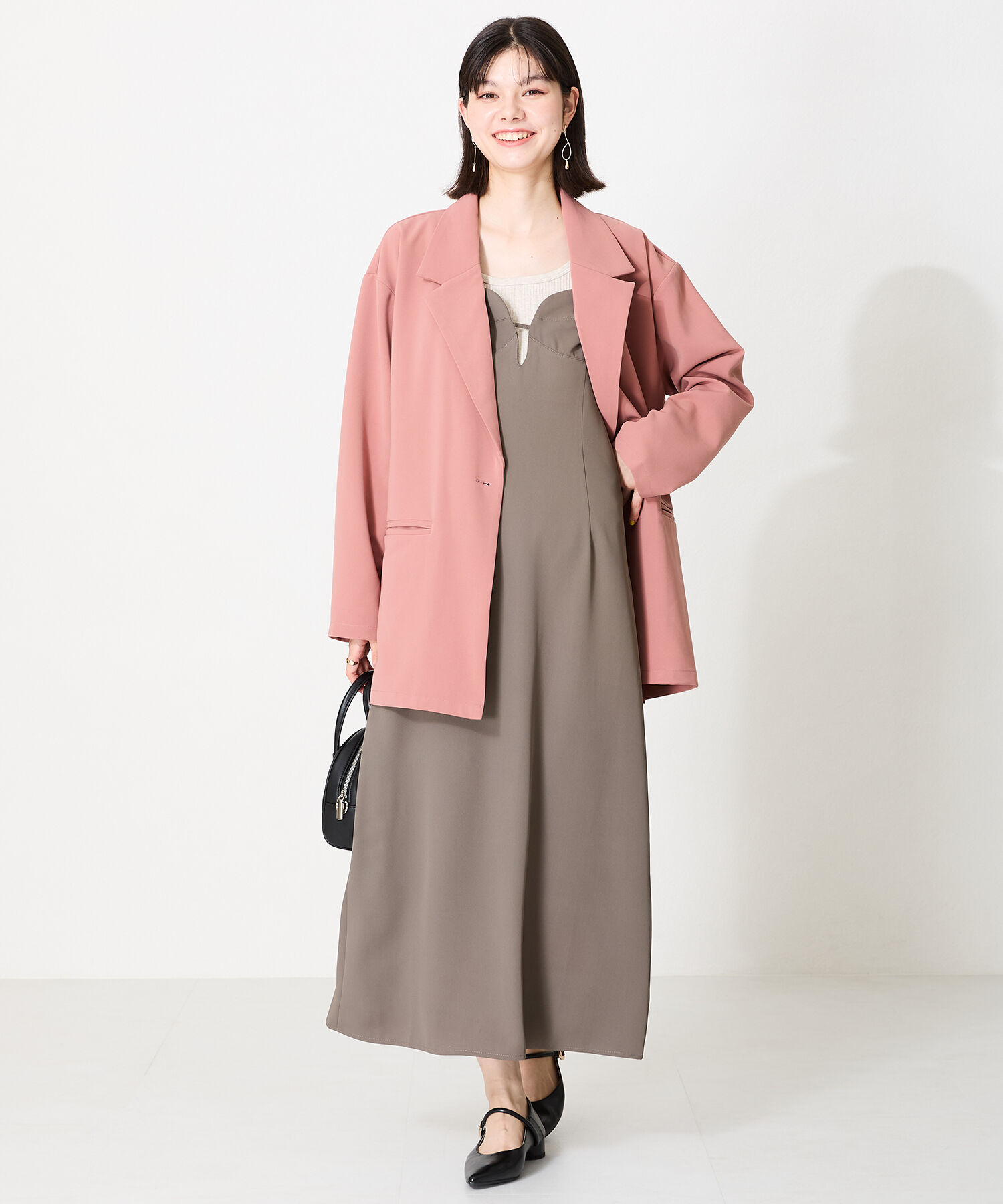 WA Oriental TRaffic「●隠しゴム付き●ポインテッドトゥ ストラップバブーシュ /42304 厚手クッション ヒール3cm 柔らかい」|パンプス|