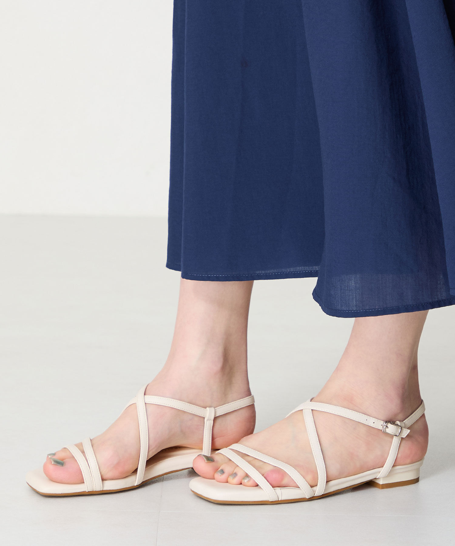 WA Oriental TRaffic「ナローストラップフラットサンダル/52209 サンダル　フラット 抜け感 人気 トレンド」|サンダル|