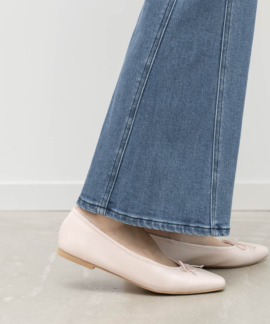  「軽量 スクエアトゥフラットパンプス」|パンプス|