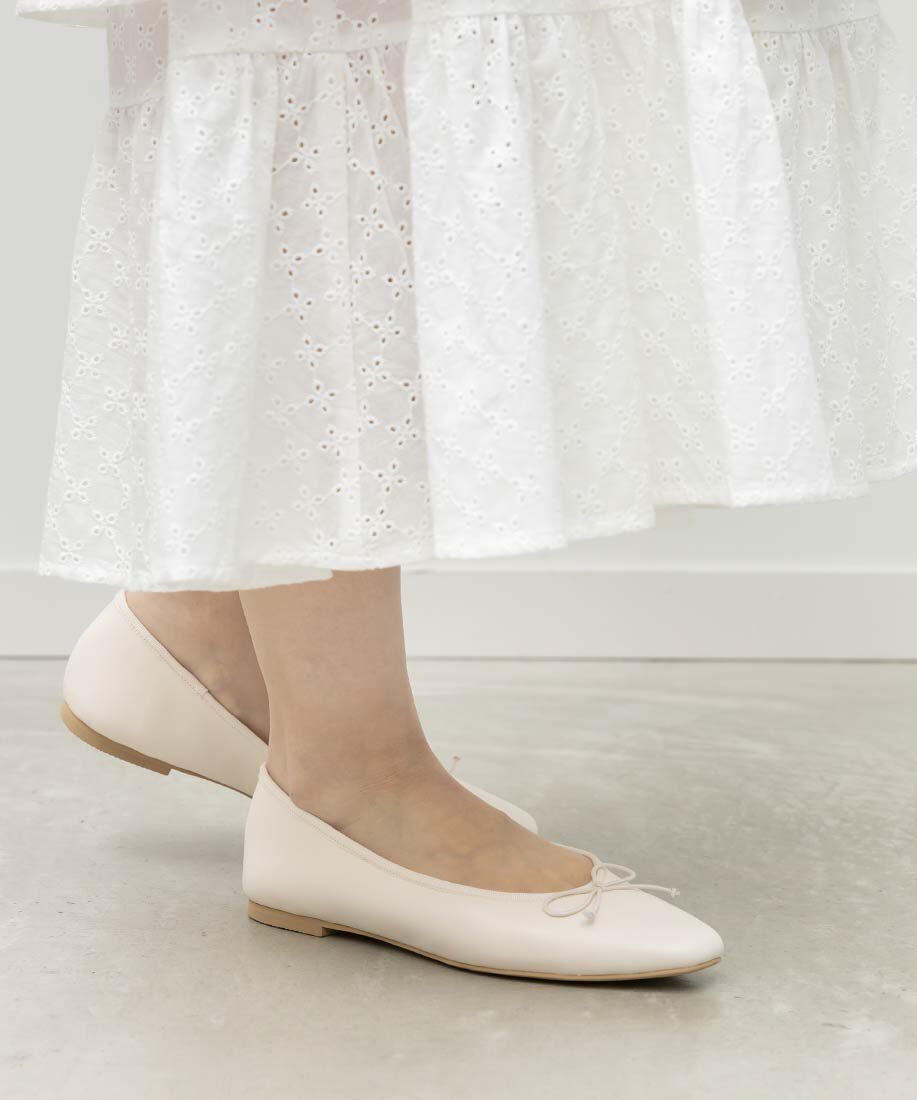  「軽量 スクエアトゥフラットパンプス」|パンプス|