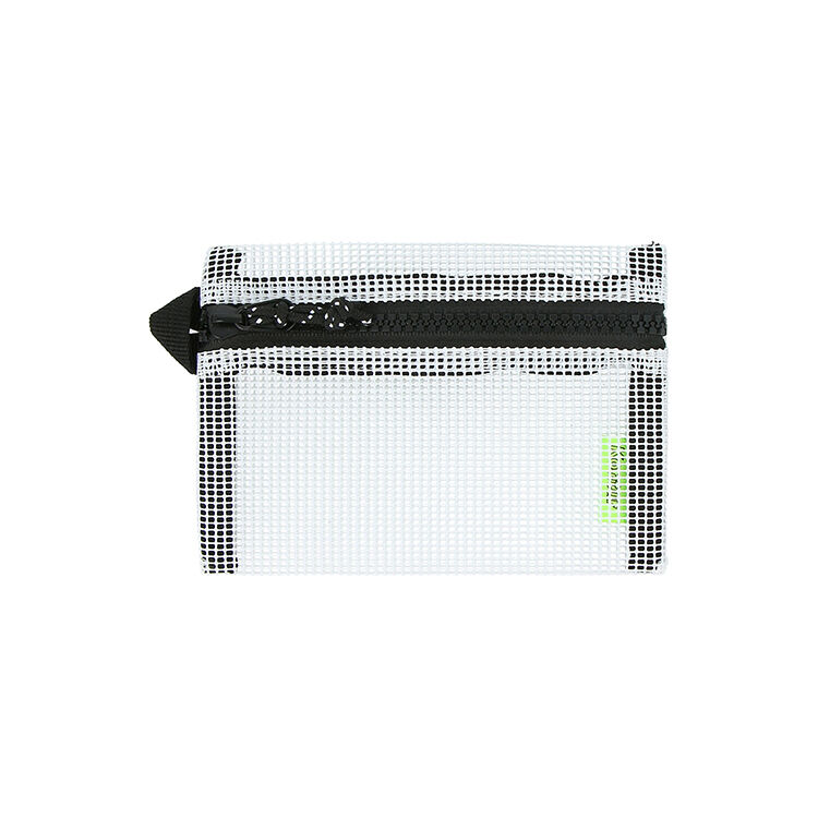  「コンター フラットケース メッシュS」|ポーチ|ホワイト