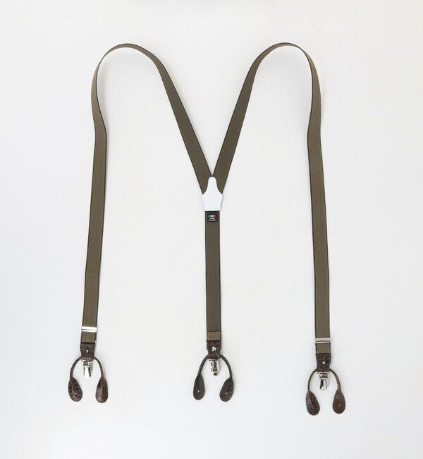 UNITED ARROWS「型押し ソリッド サスペンダー」|その他|BEIGE