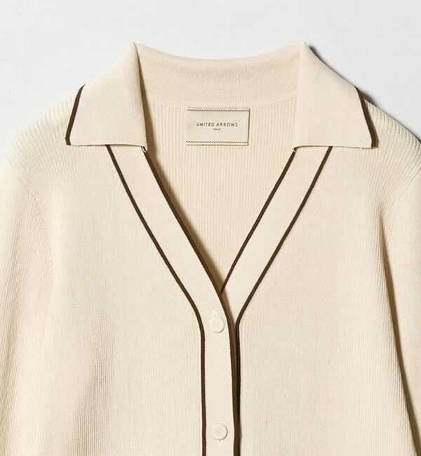 UNITED ARROWS「スキッパー リブカーディガン ‐ウォッシャブル‐」|カーディガン|