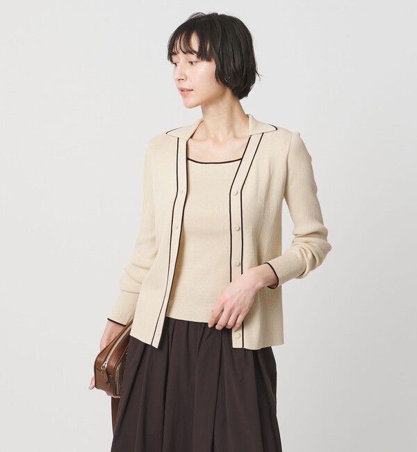 UNITED ARROWS「スキッパー リブカーディガン ‐ウォッシャブル‐」|カーディガン|