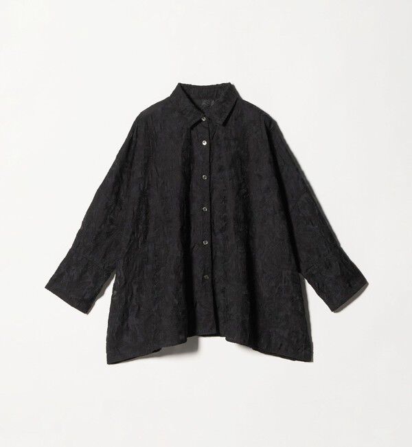 UNITED ARROWS「エンブロイダリー シアー シャツ」|シャツ・ブラウス|BLACK