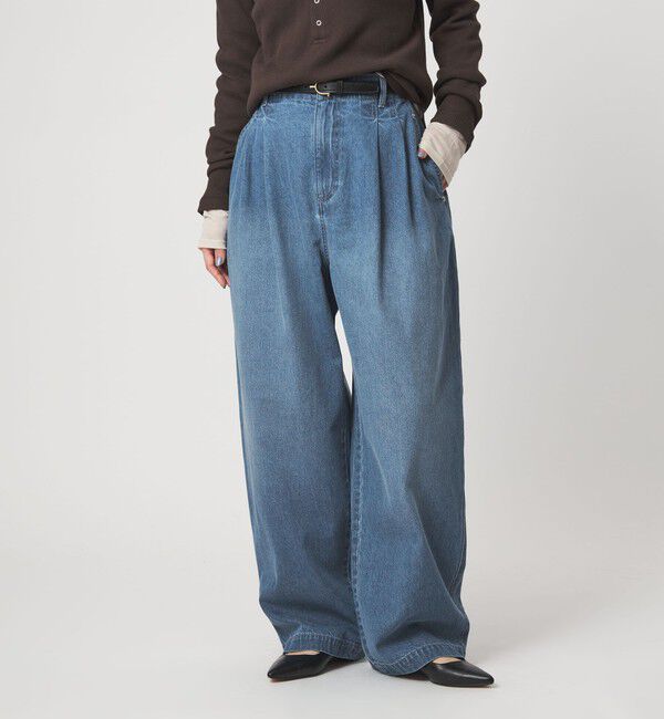 UNITED ARROWS green label relaxing「【WEB限定】＜at ease＞カーブ デニム パンツ」|デニム|LT.BLUE