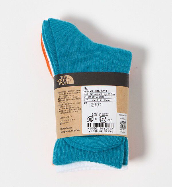 UNITED ARROWS green label relaxing「＜THE NORTH FACE＞ロゴ 3P クルーソックス / キッズ  16cm-18cm」|ソックス|