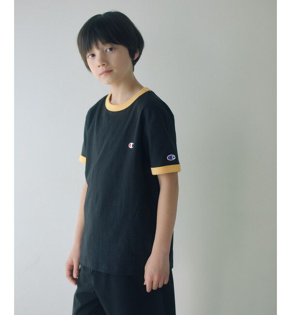 UNITED ARROWS green label relaxing「【WEB限定】＜Champion＞ショートスリーブ Tシャツ / キッズ  140cm-160cm」|Tシャツ・カットソー|BLACK