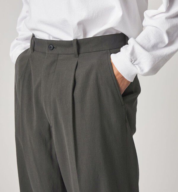 STEVEN ALAN「＜Steven Alan＞ TCL オックスフォード アウト ワンプリーツ スラックス」|スラックス|