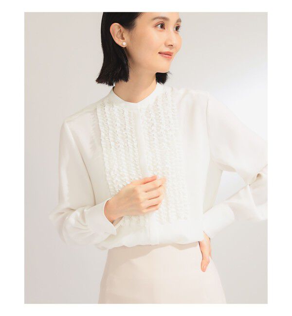 Demi-Luxe BEAMS 「ジョーゼット フリルブラウス＊」|シャツ・ブラウス|