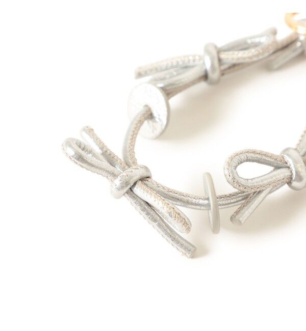 Ray BEAMS 「【WEB限定】Hashibami / レザー リボン スマホハンドストラップ」|チャーム・キーホルダー|