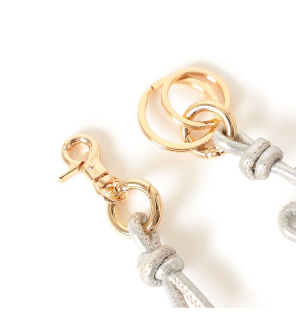 Ray BEAMS 「【WEB限定】Hashibami / レザー リボン スマホハンドストラップ」|チャーム・キーホルダー|