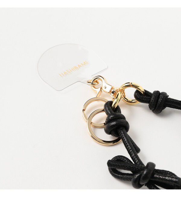 Ray BEAMS 「【WEB限定】Hashibami / レザー リボン スマホハンドストラップ」|チャーム・キーホルダー|