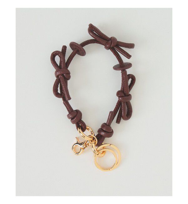 Ray BEAMS 「【WEB限定】Hashibami / レザー リボン スマホハンドストラップ」|チャーム・キーホルダー|Bordeaux_SP