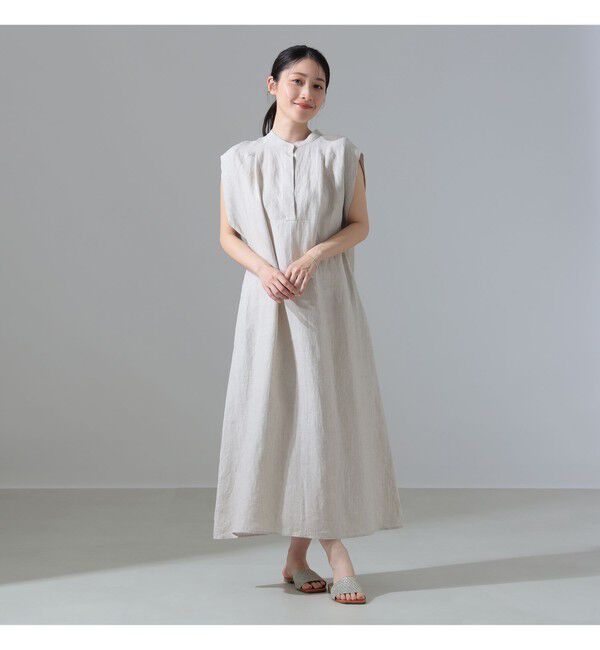 Demi-Luxe BEAMS 「TICCA / リネン 2WAY フレンチスリーブ ワンピース」|ワンピース|
