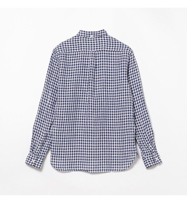 BEAMS PLUS「リネン ギンガム チェック ボタンダウン シャツ 」|シャツ・ブラウス|