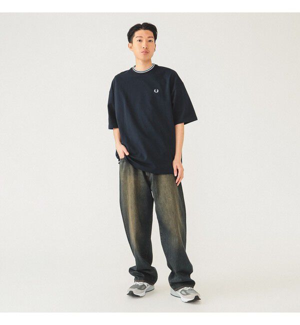 BEAMS「【別注】FRED PERRY / オーバーサイズ ピケ Tシャツ」|Tシャツ・カットソー|