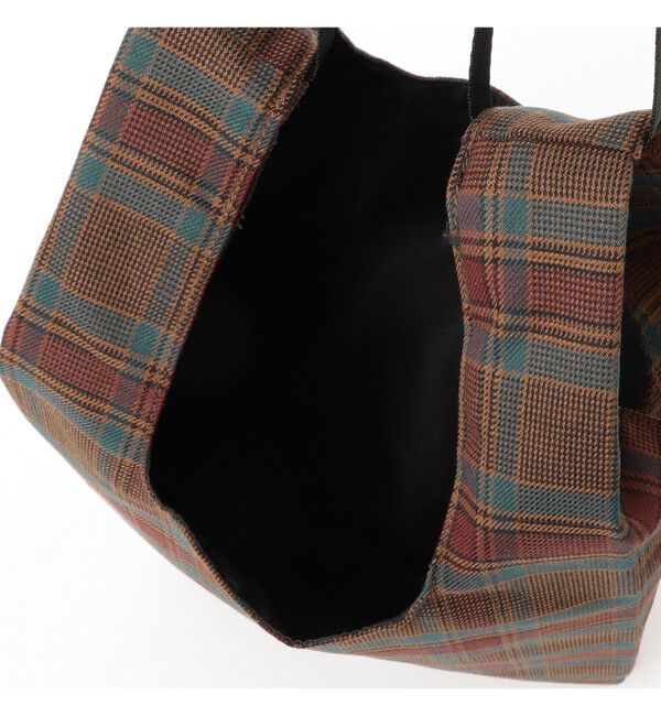 BEAMS「チェック ショッパー S」|ポーチ|