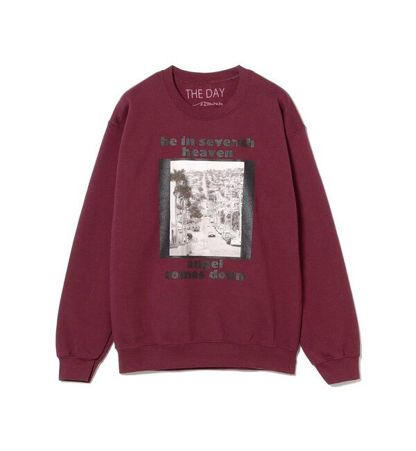 BEAMS PLUS「【別注】THE DAY ON THE BEACH / Sweat Crew Neck」|スウェット・ジャージ|Maroon