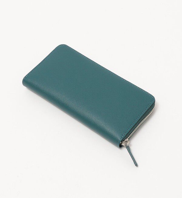 SHIPS「SHIPS:【SAFFIANO LEATHER】 イタリアンレザー 長財布」|財布|ダークグリーン