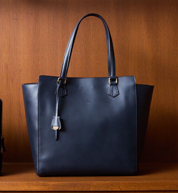 SHIPS「【SHIPS別注】Boldrini Selleria: レザー トートバッグ」|トートバッグ|ネイビー